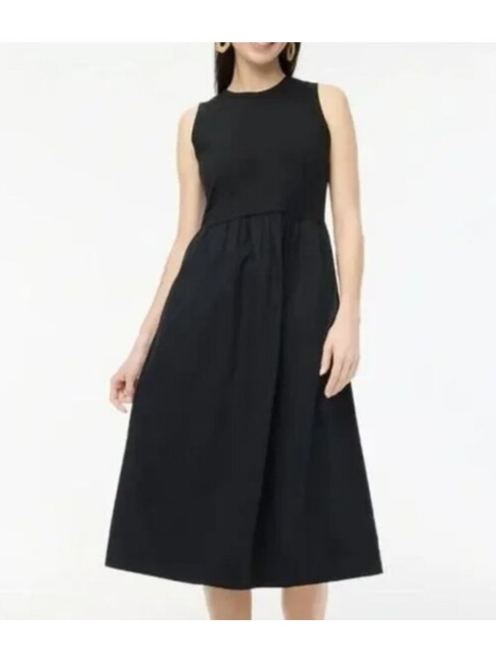 J. Crew Factory High Neck Mix Knit Midi Dress